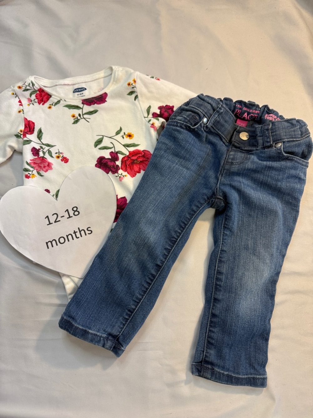 Children's Place/Old Navy - 2 piece set - onesie and jeans